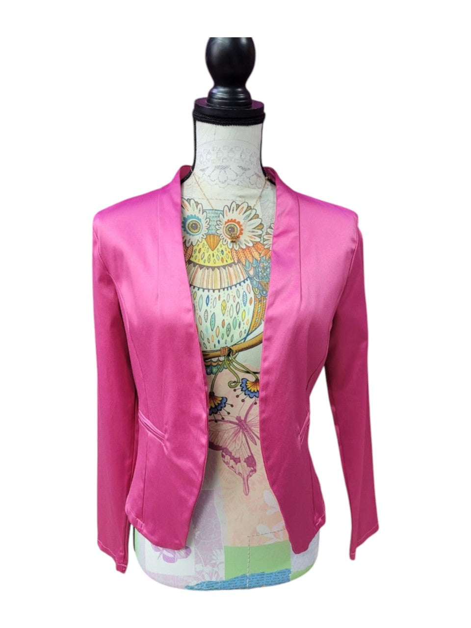 Chaqueta Italiana Saten Elasticada Corta