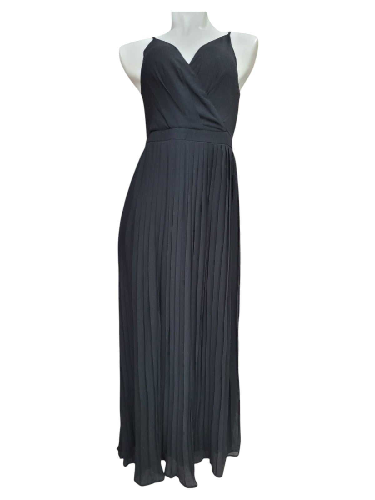 Vestido de Fiesta de Gasa con Detalle Solera