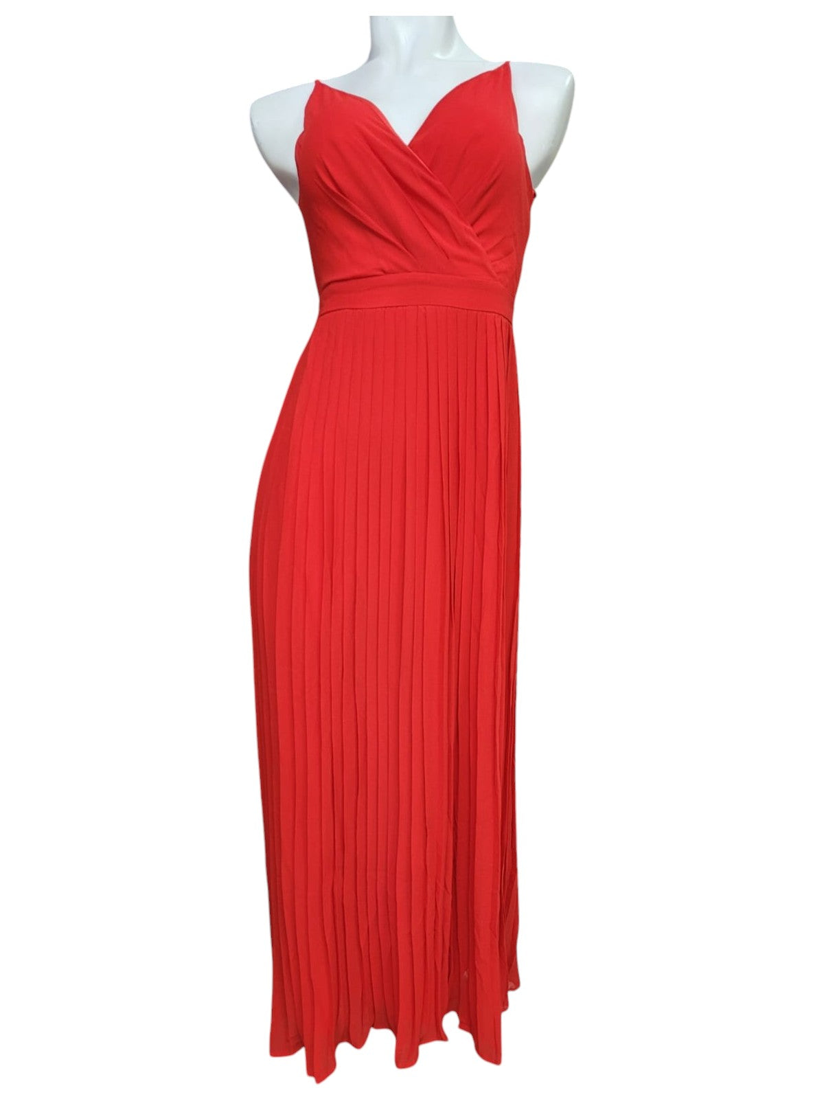 Vestido de Fiesta de Gasa con Detalle Solera