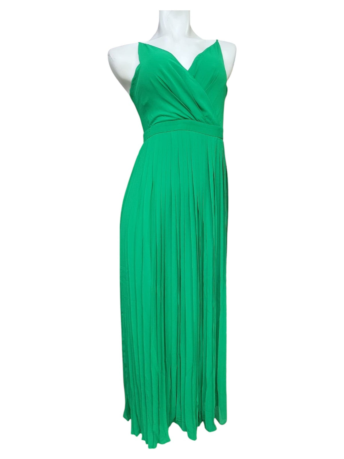 Vestido de Fiesta de Gasa con Detalle Solera