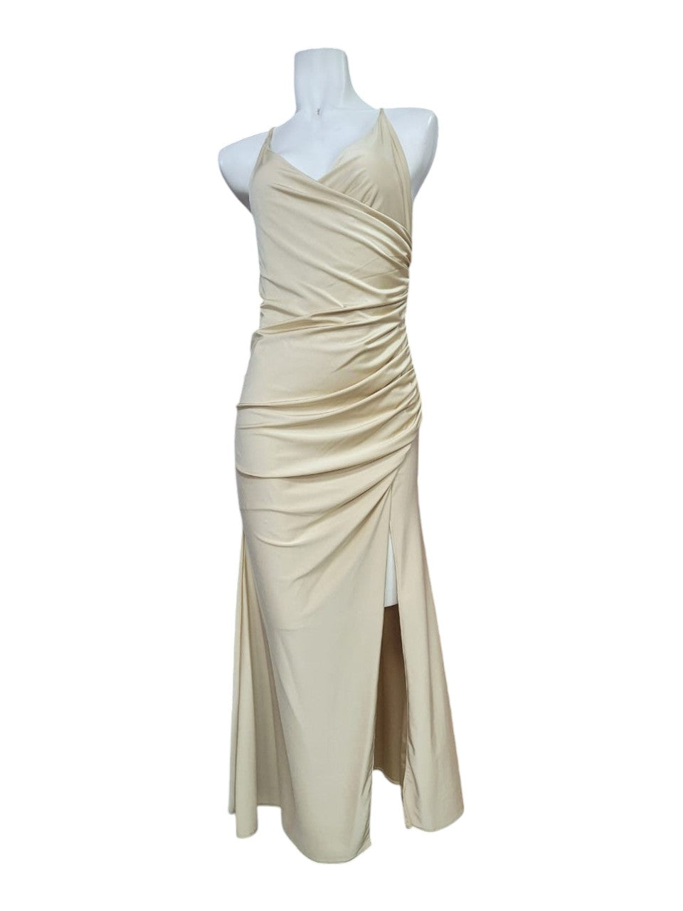 Vestido Fiesta Spander con Apertura a la Pierna