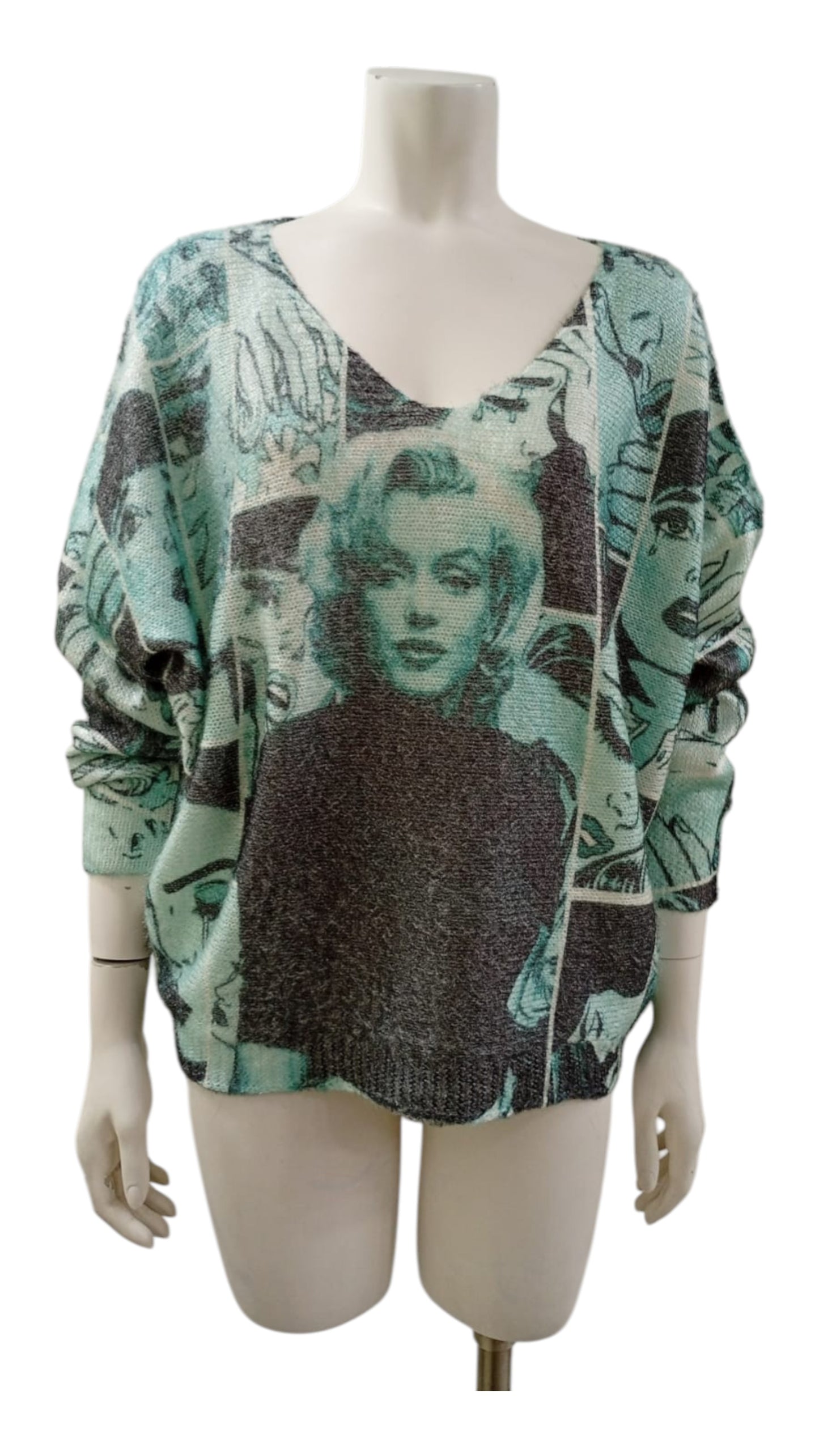 Suéter Italiano Marilyn Monroe – Estilo icónico con toque femenino