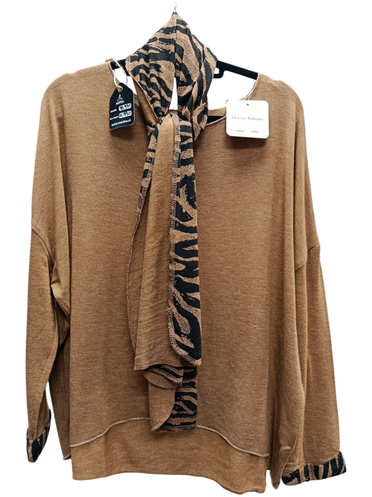 Sweater Multicolor con Detalles Animal Print – Color, Estilo y Personalidad