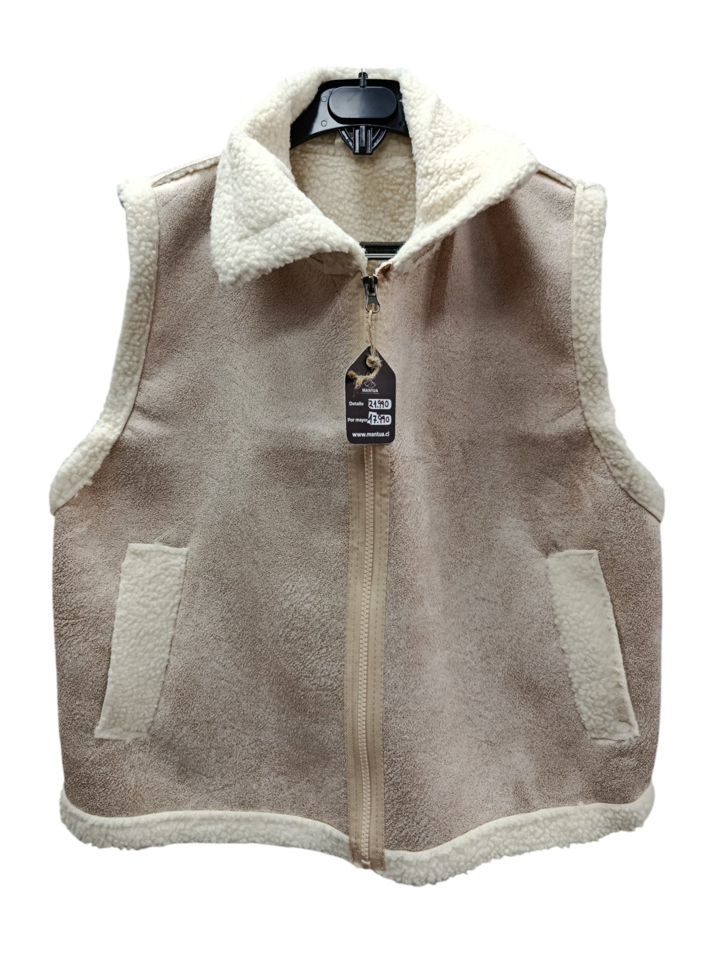 Chaqueta sin Mangas de Ecocuero Forrada en Lana – Estilo y Abrigo en Cada Capa