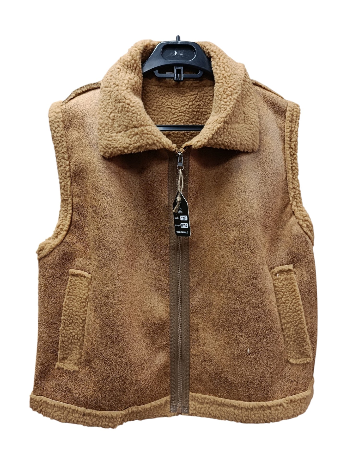 Chaqueta sin Mangas de Ecocuero Forrada en Lana – Estilo y Abrigo en Cada Capa