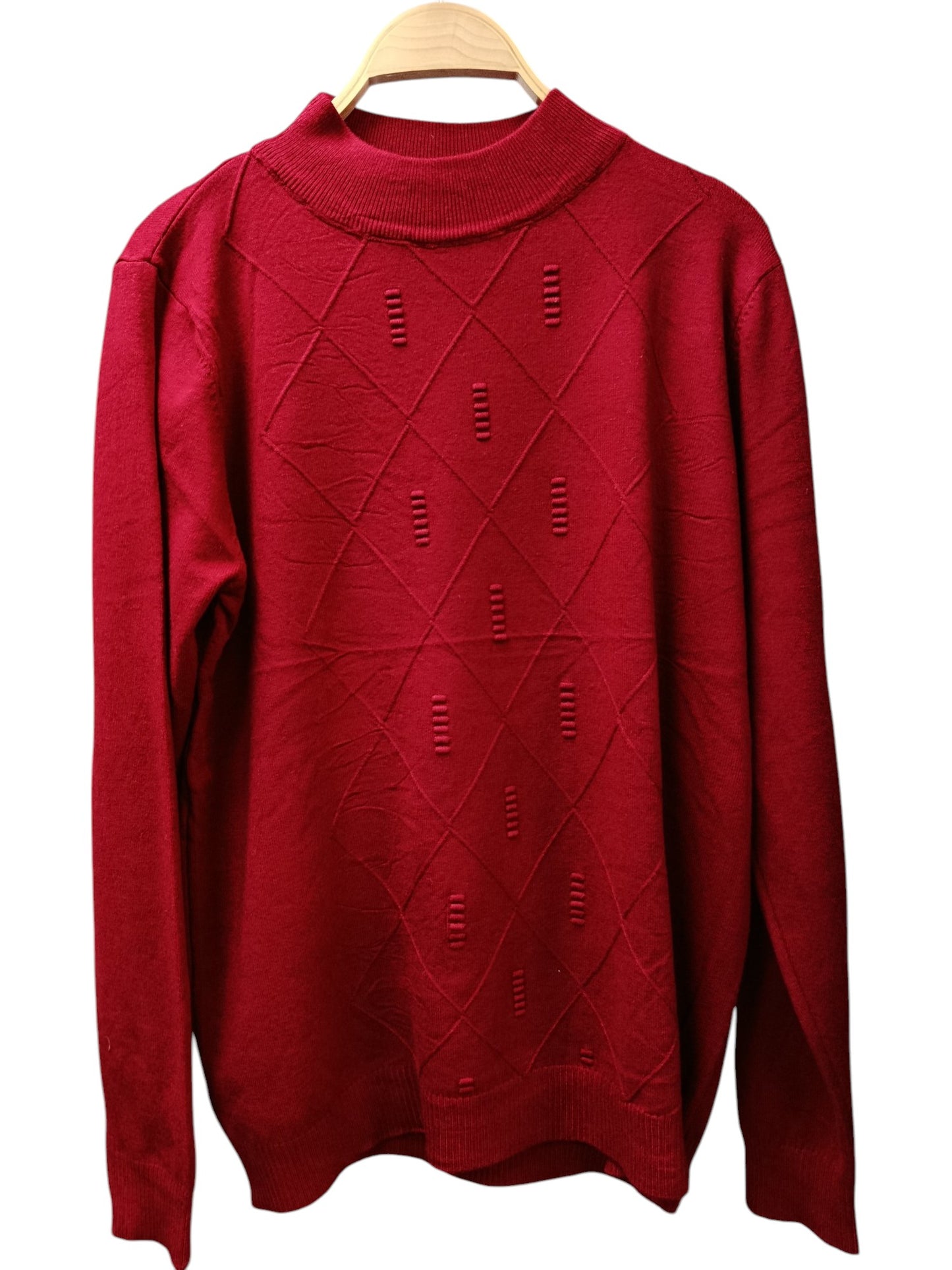 Sweater Maxi de Lana con Rombo – Clásico, Cómodo y con Mucho Estilo