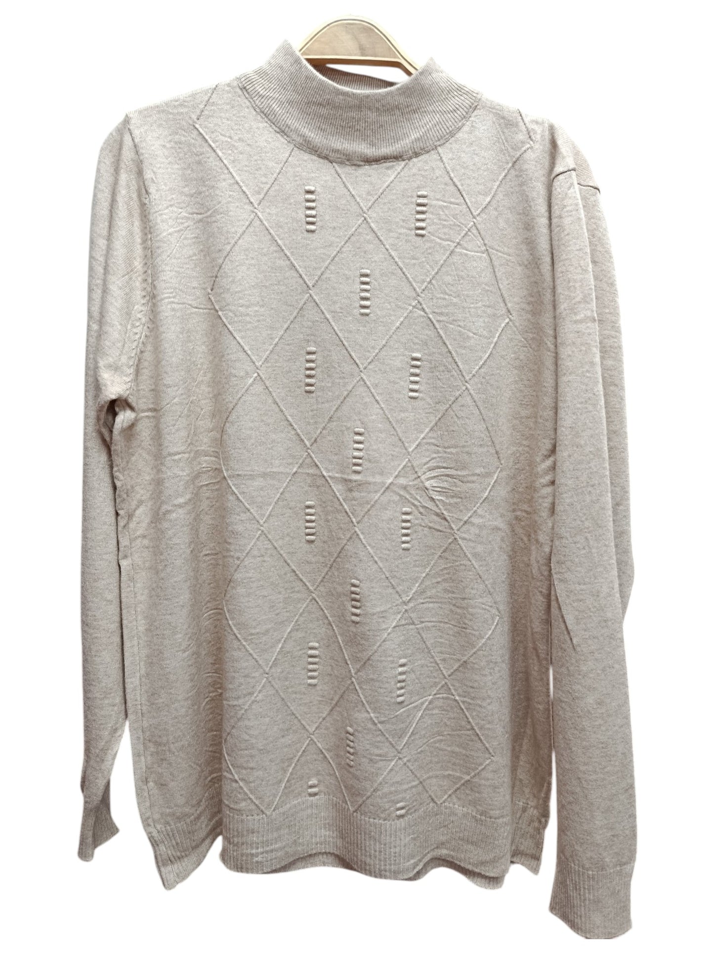 Sweater Maxi de Lana con Rombo – Clásico, Cómodo y con Mucho Estilo