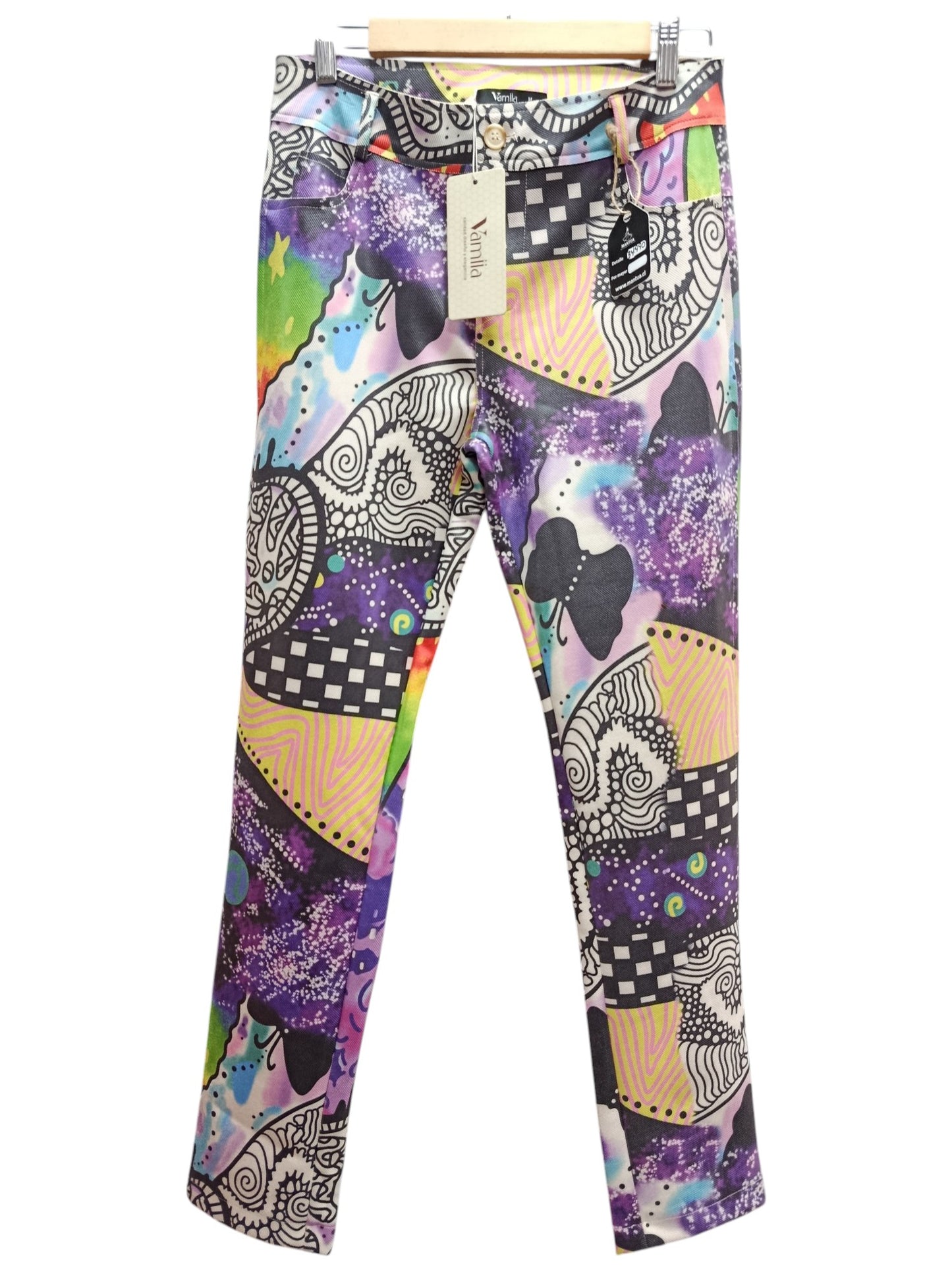 Pantalón Moda Italiana con Diseños Psicodélicos – Arte y Estilo en Cada Paso