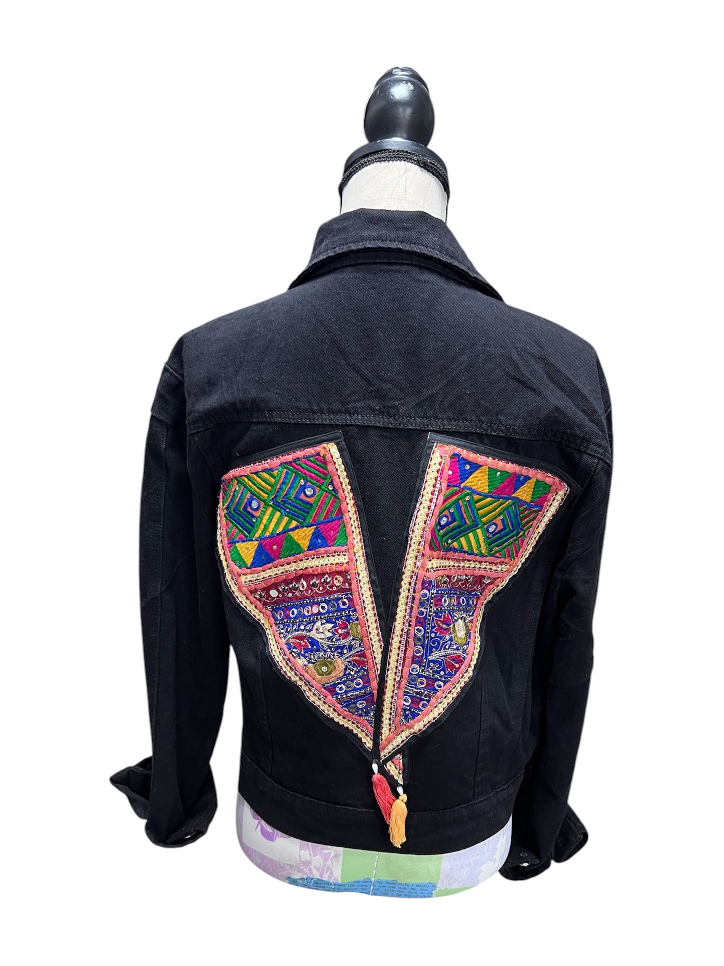 Chaqueta Mezclilla Intervenidas a Mano