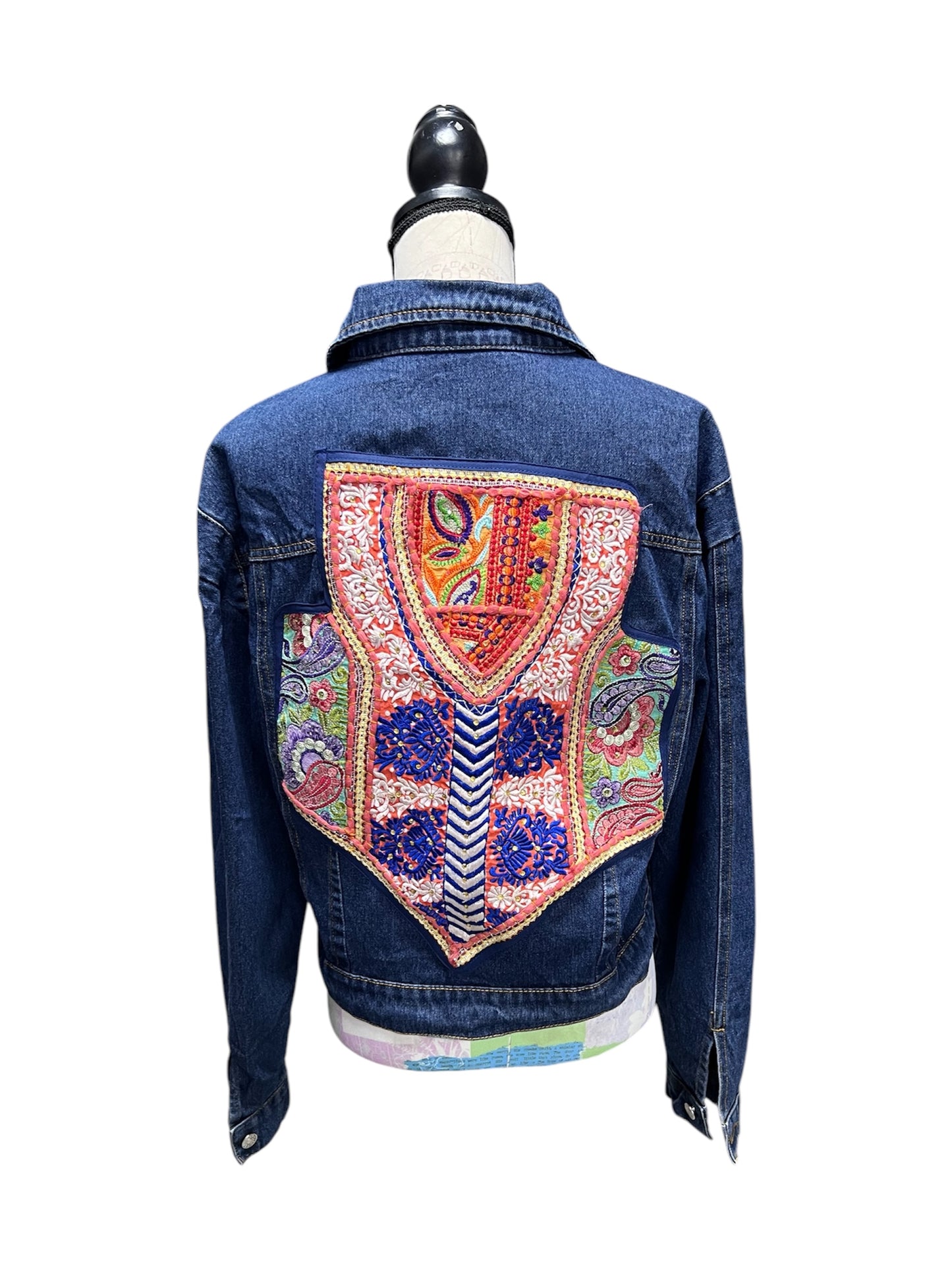Chaqueta Mezclilla Intervenidas a Mano