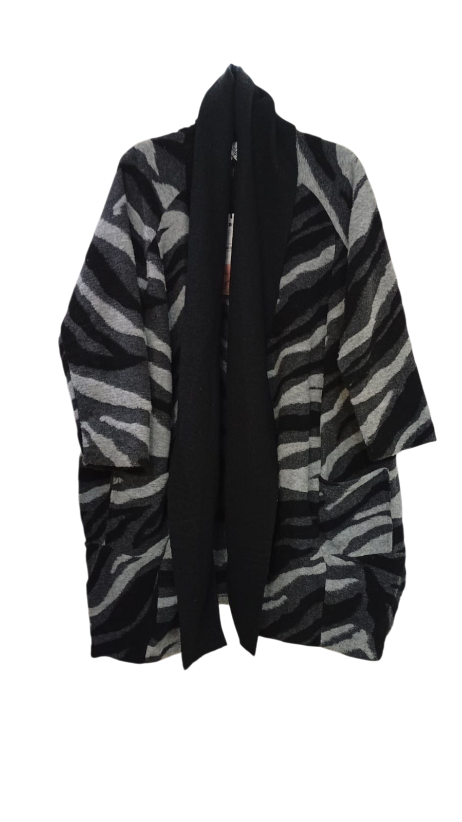 Chaqueta Animal Print Italiana Gris y Negro - Overside