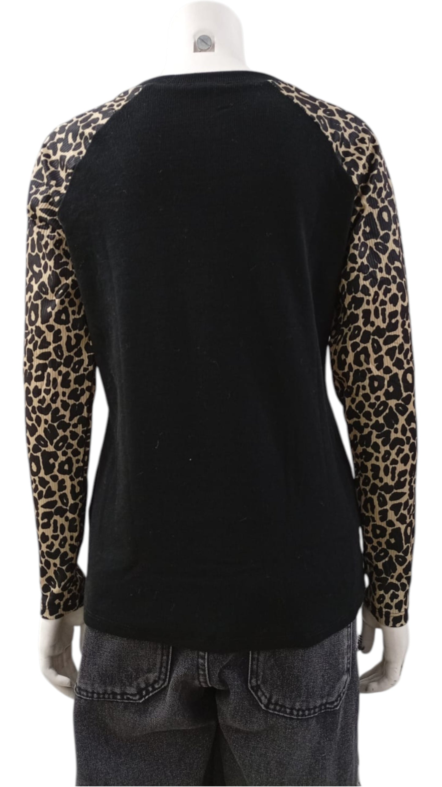 Camiseta Mujer Estampado Brazos Animal Print de Algodón