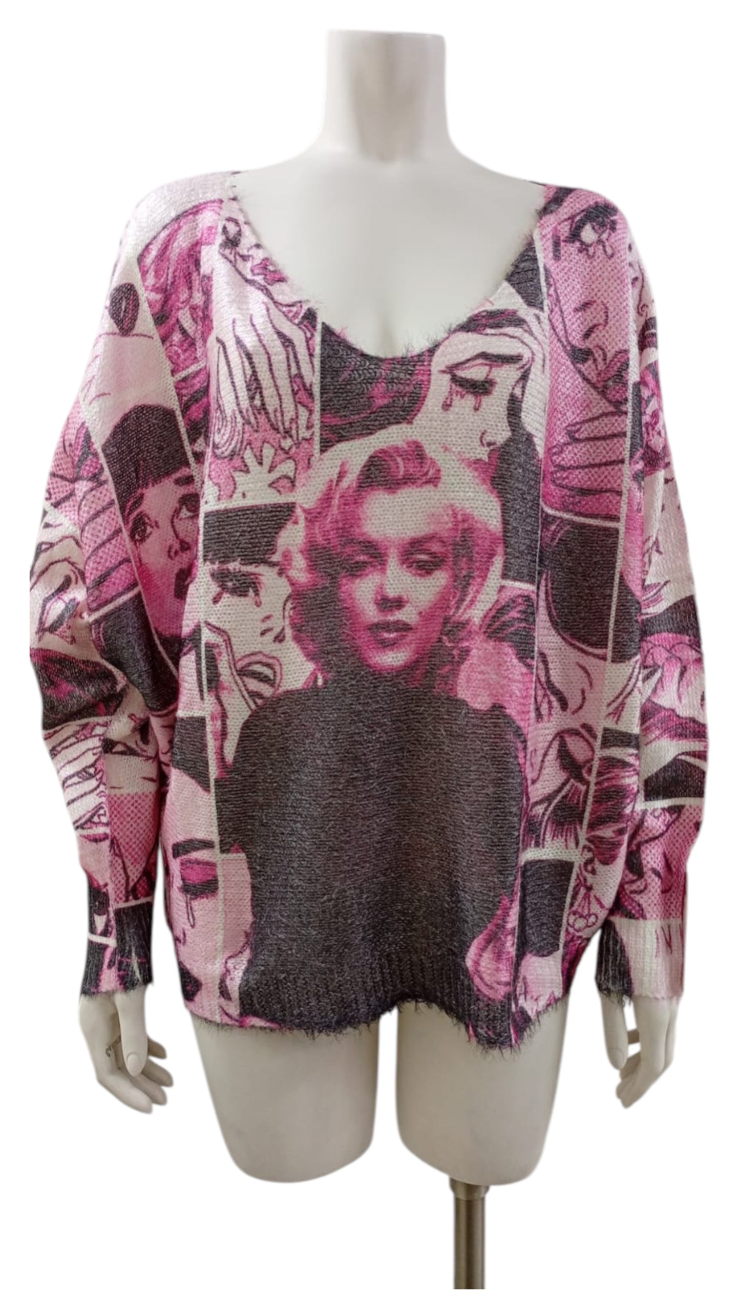 Suéter Italiano Marilyn Monroe – Estilo icónico con toque femenino