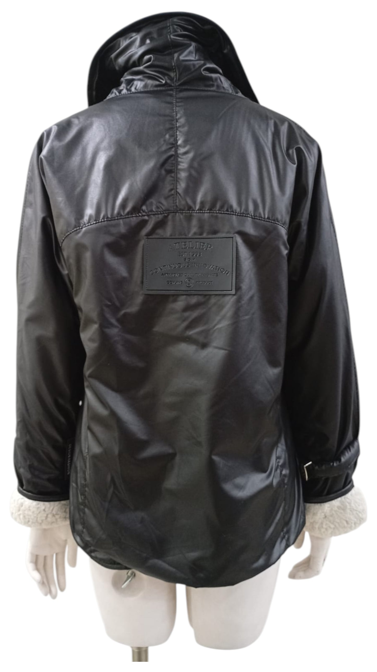 Chaqueta Turca con Chiporro Interior – Negro con Cuello Aviador