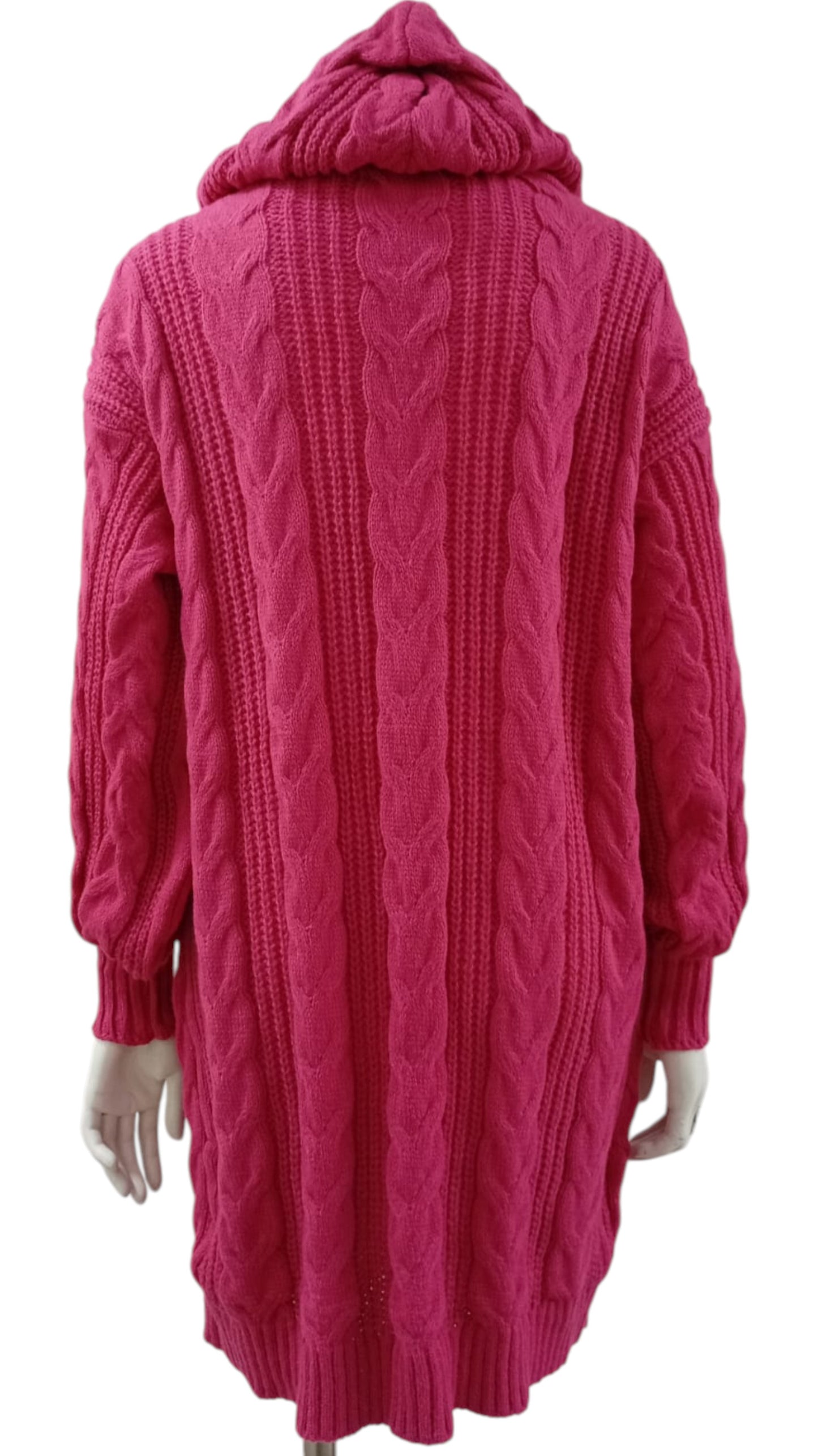 Cardigan Tejido de Lana con Capucha – Abrigo Suave con Estilo Relajado