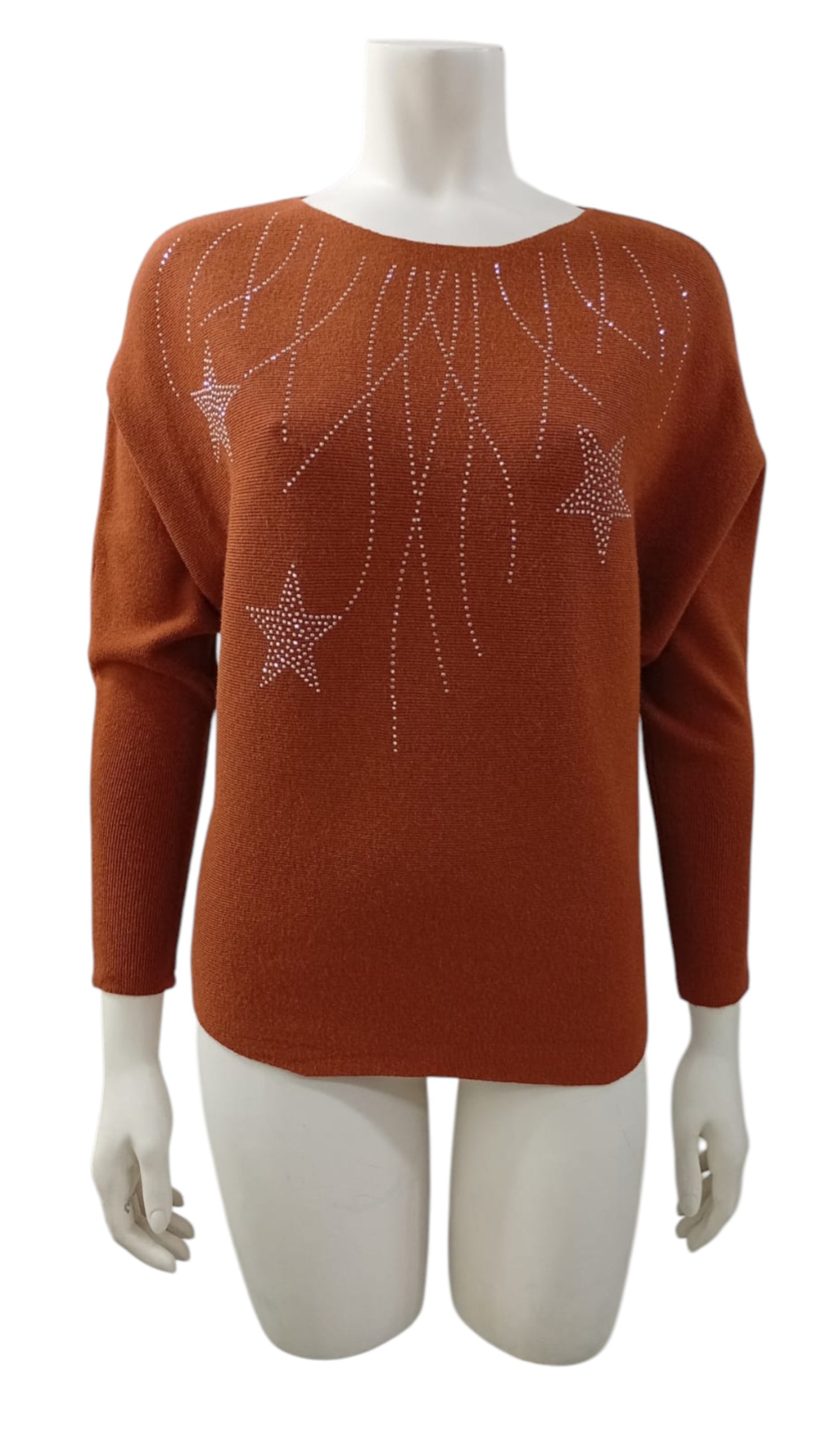 Suéter de Hilo con Estrellas Brillantes – Color, brillo y estilo en una sola prenda