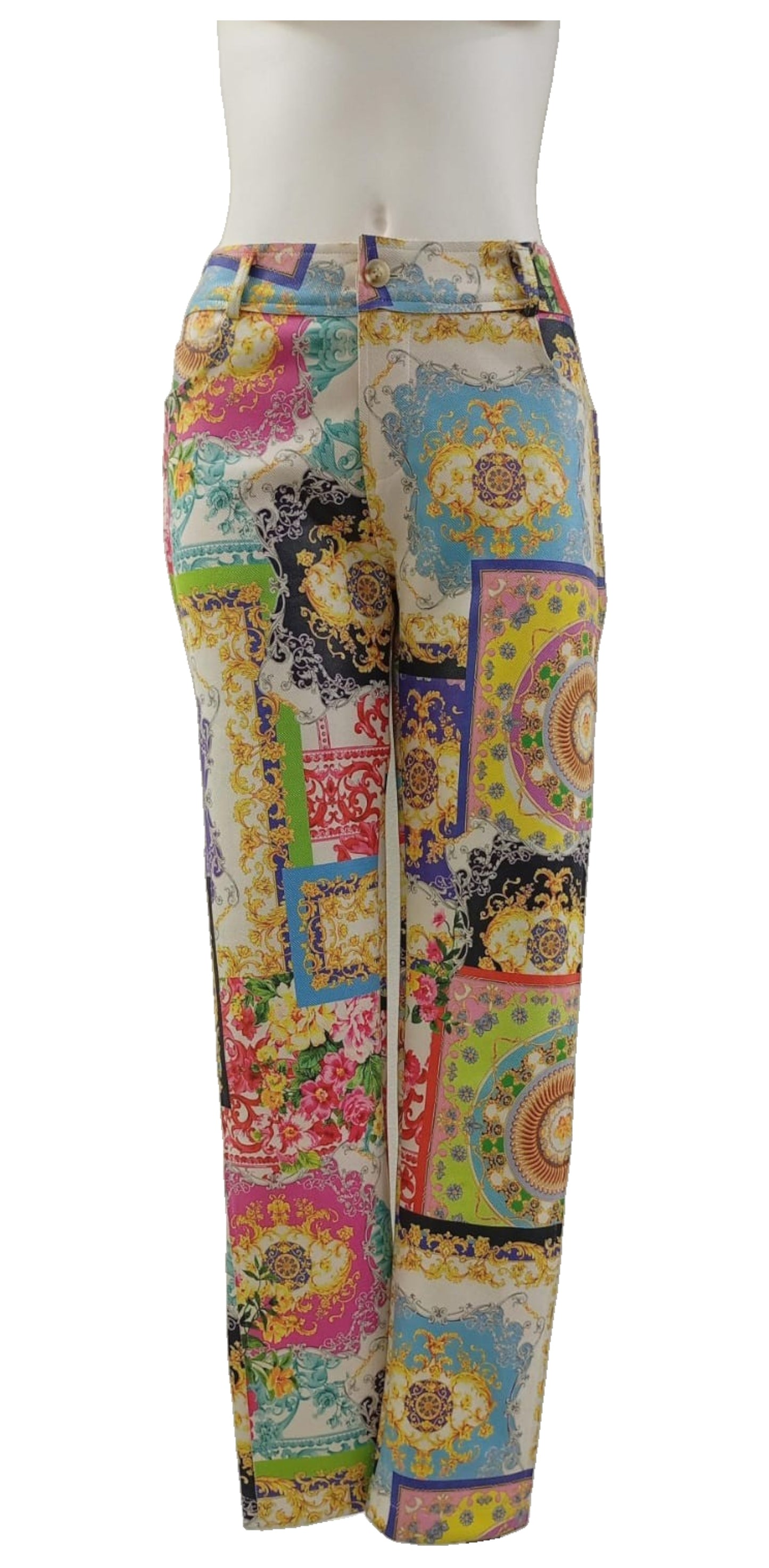 Pantalón Moda Italiana con Diseños Psicodélicos – Arte y Estilo en Cada Paso