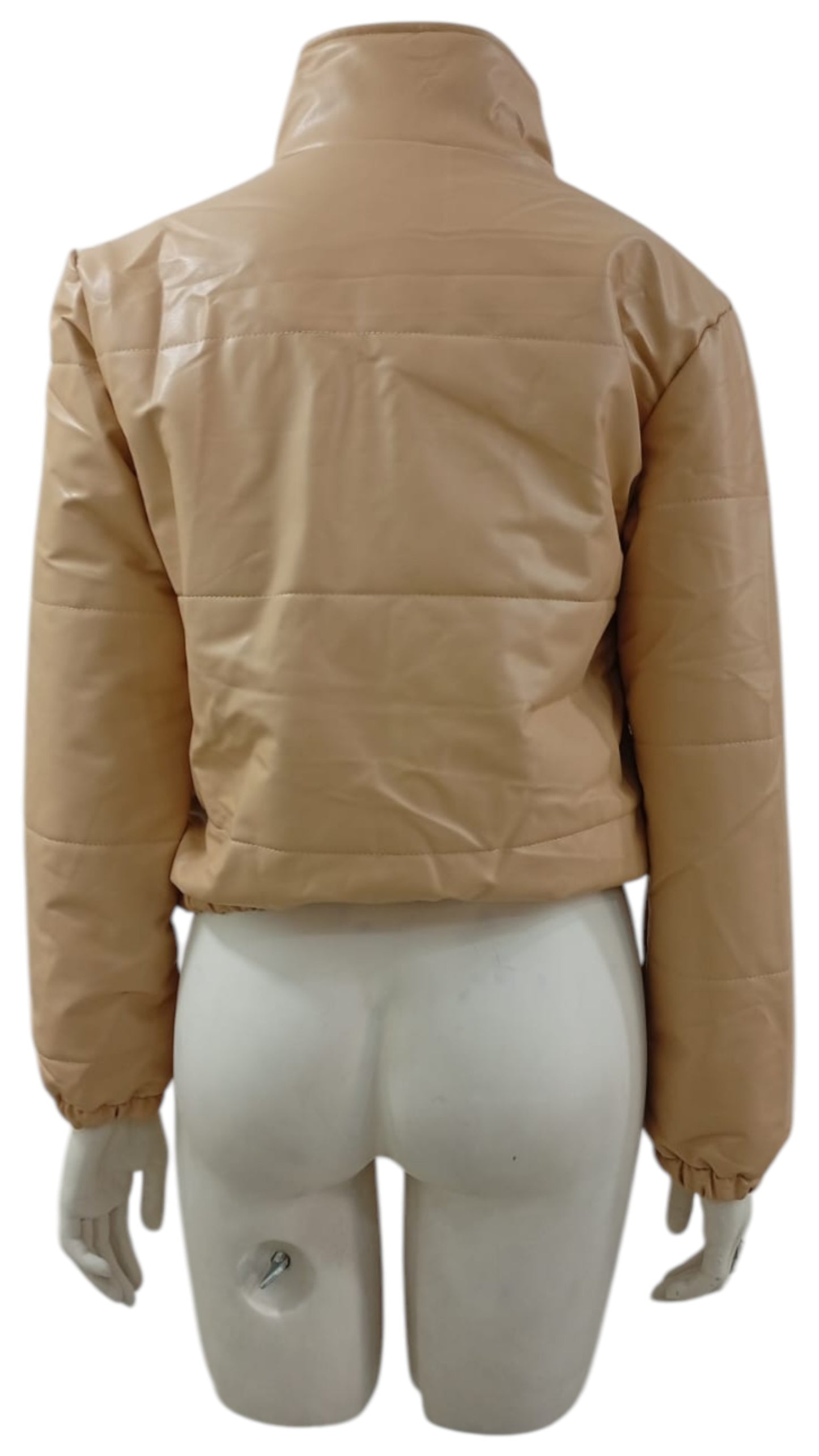 Chaqueta Puffer con Manga Larga y Cierre – Abrigo Ligero, Estilo Seguro