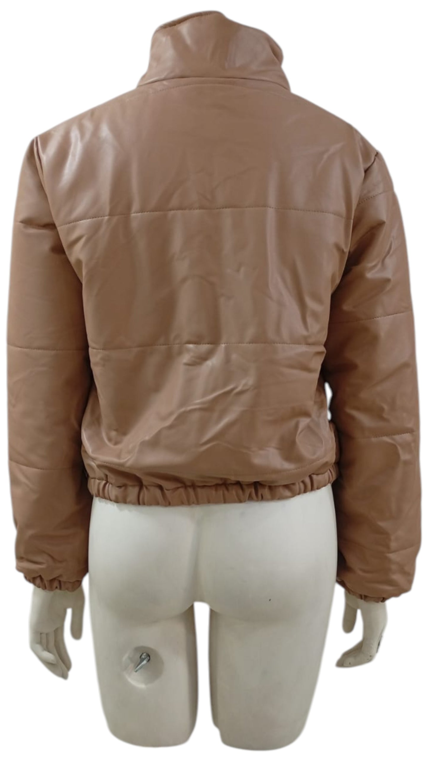 Chaqueta Puffer con Manga Larga y Cierre – Abrigo Ligero, Estilo Seguro