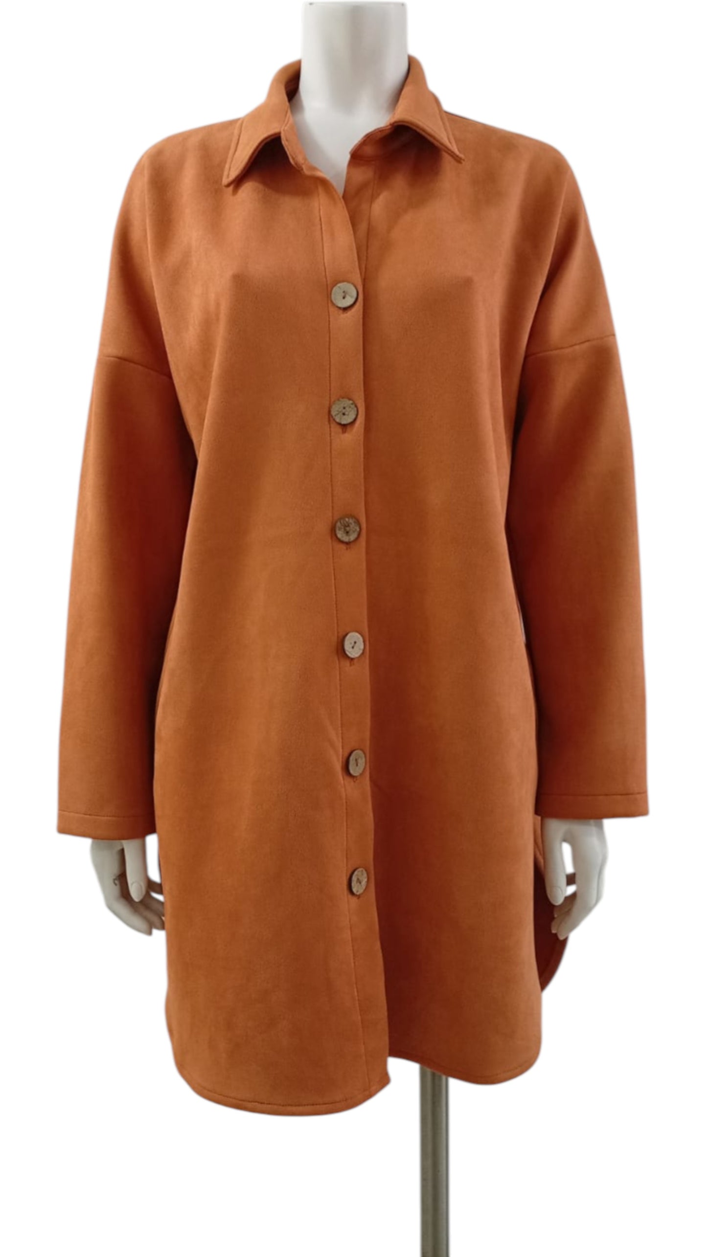 Chaqueta Gamuza Color Salmón