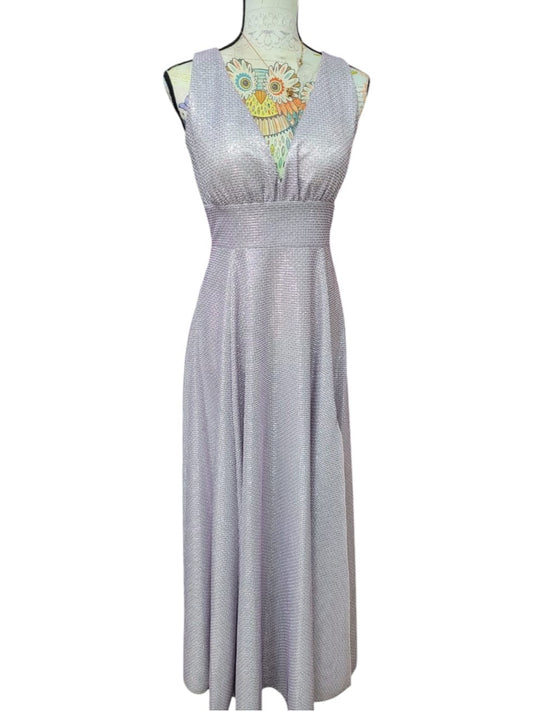 Vestido de Fiesta Tornasol de Corte Largo y Sin Mangas