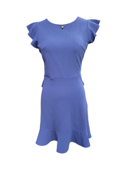 Vestido Azul Claro Elástico con Manga Corta