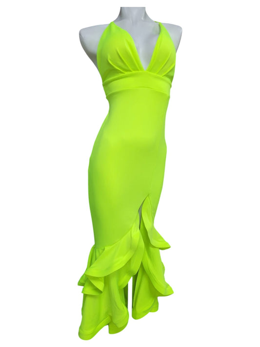 Vestido de Fiesta Fluor elasticado modelo Sirena