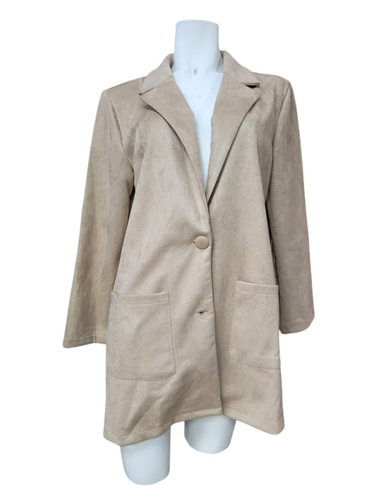 Chaqueta de Gamuza para Mujer con Bolsillos Externos y Botones