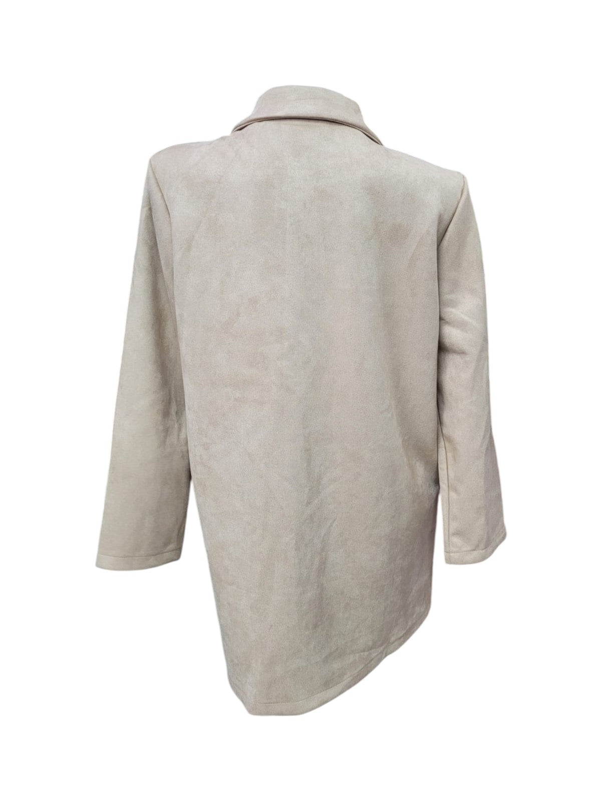 Chaqueta de Gamuza para Mujer con Bolsillos Externos y Botones