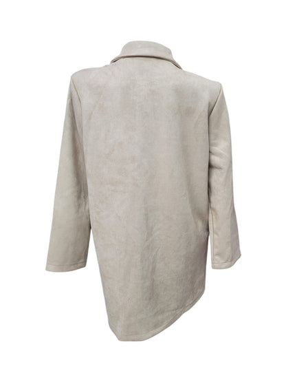 Chaqueta de Gamuza para Mujer con Bolsillos Externos y Botones