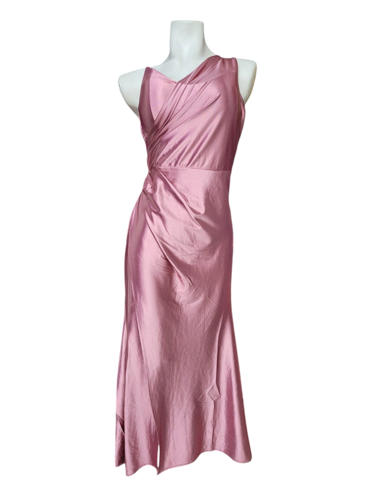 Vestido Fiesta Satén Elasticado Modelo Griego