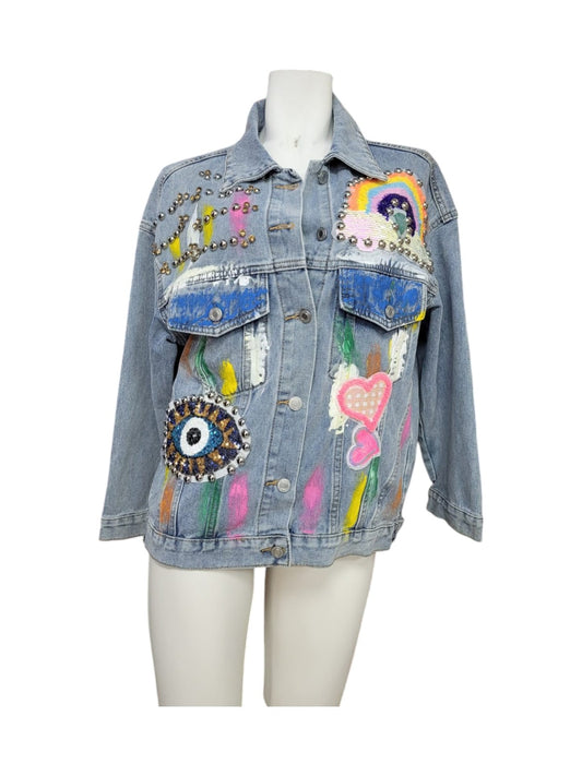 Chaqueta de Mezclilla con Diseño Español Moderno Ofertas!