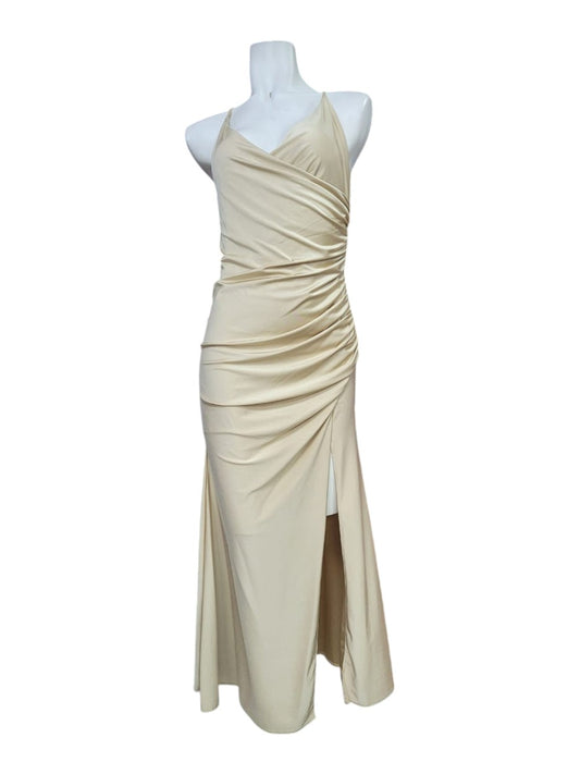 Vestido Fiesta Spander con Apertura a la Pierna
