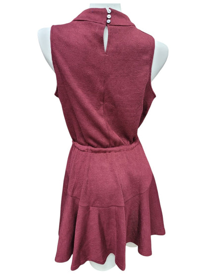 Vestido Corto de Lana con Cuello Tortuga