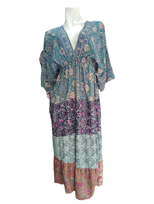 Vestido Hindu Patchwork Largo