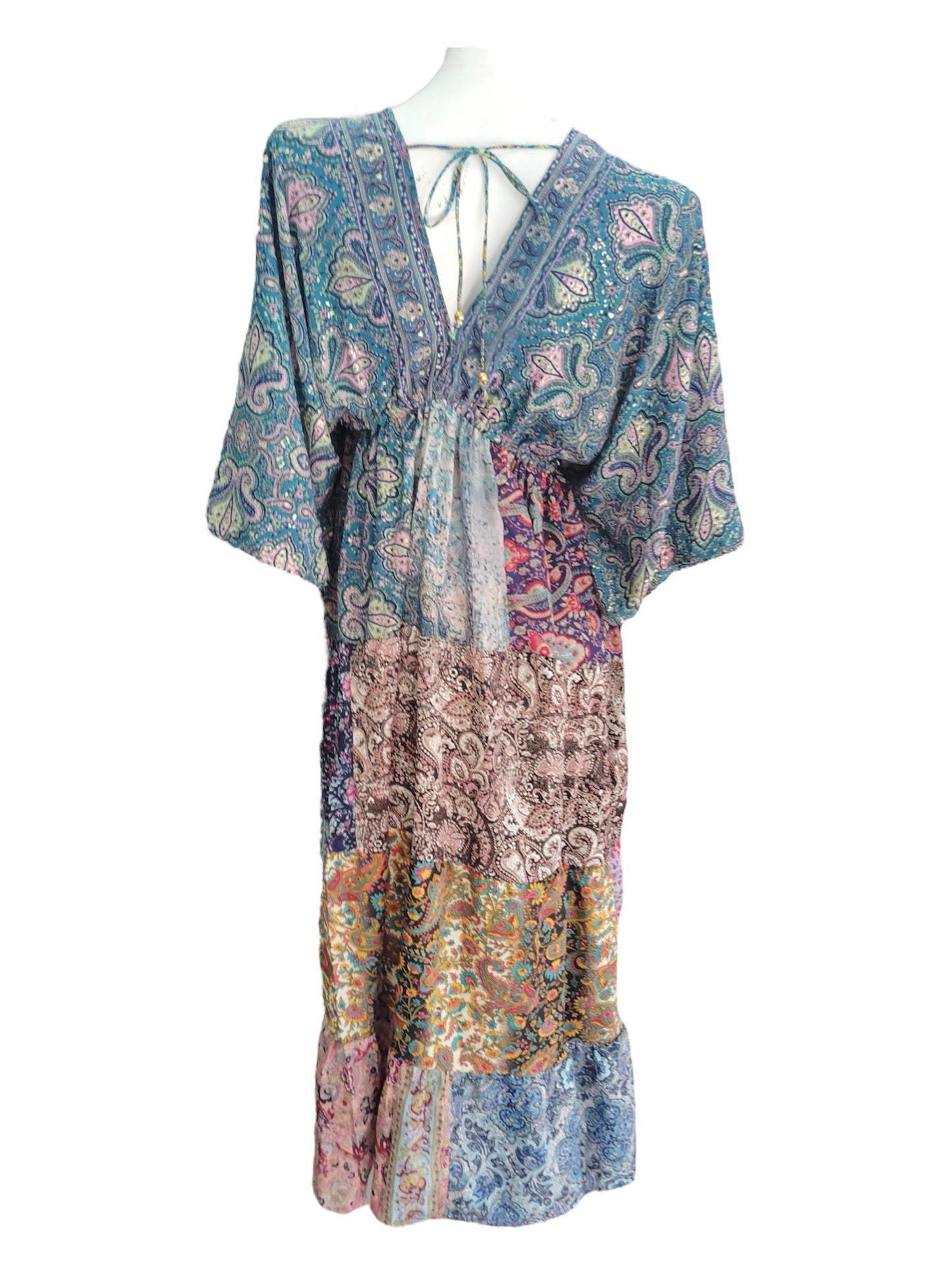 Vestido Hindu Patchwork Largo