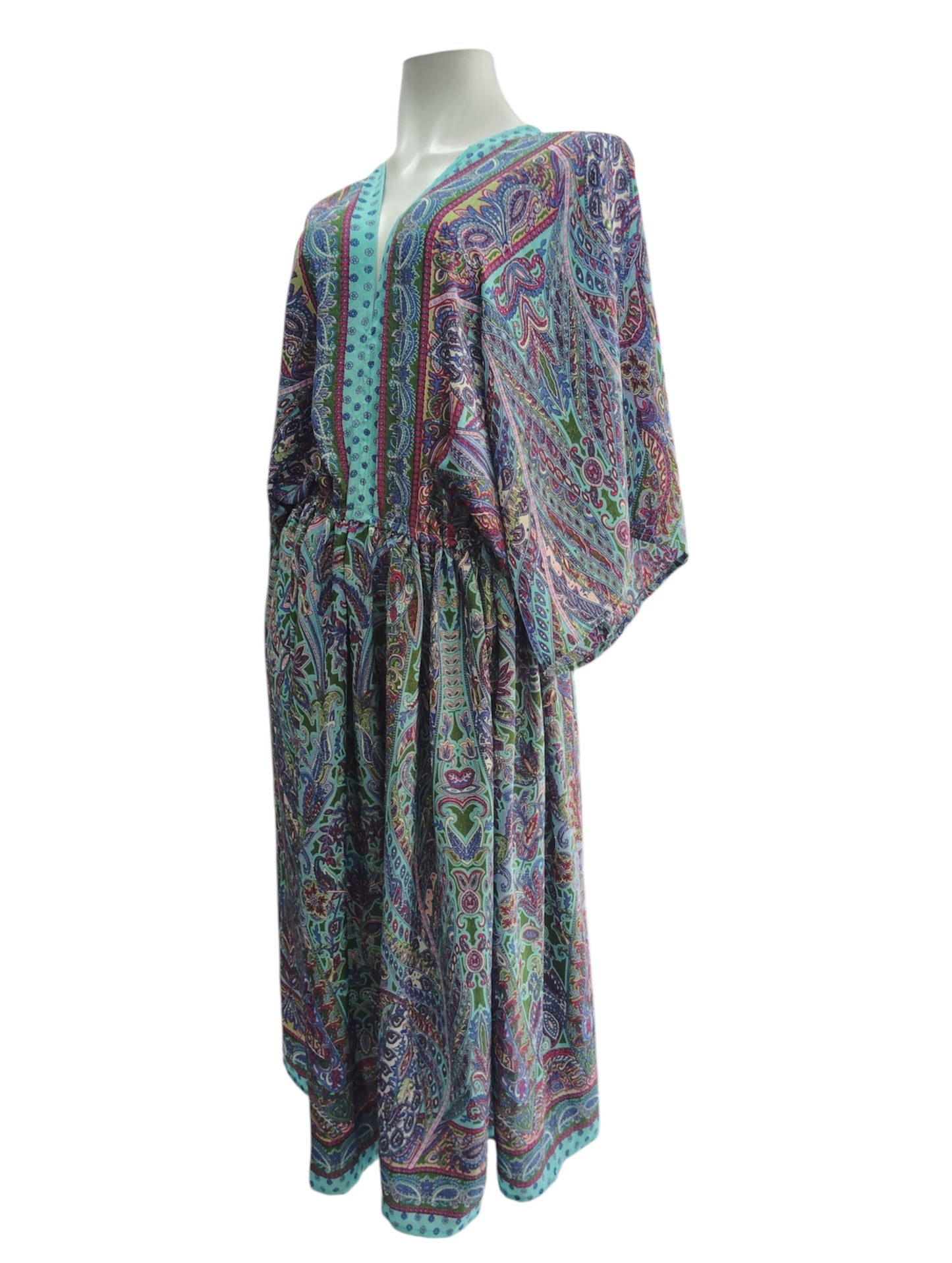 Vestido Hindu Kimono Verde