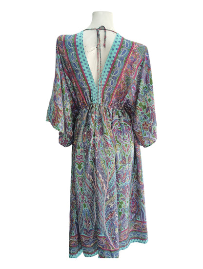 Vestido Hindu Kimono Verde