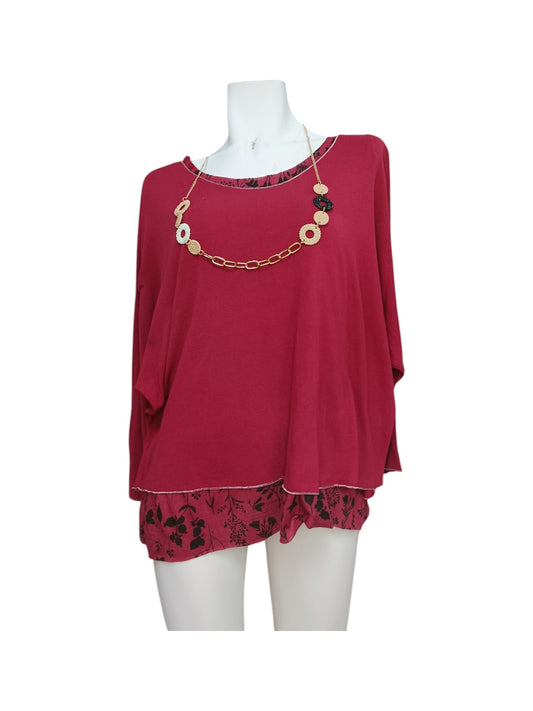 Sweater Diseño Italiano con Blusa y Collar – Elegancia Todo en Uno