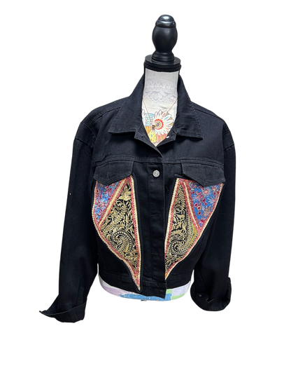 Chaqueta Mezclilla Intervenidas a Mano