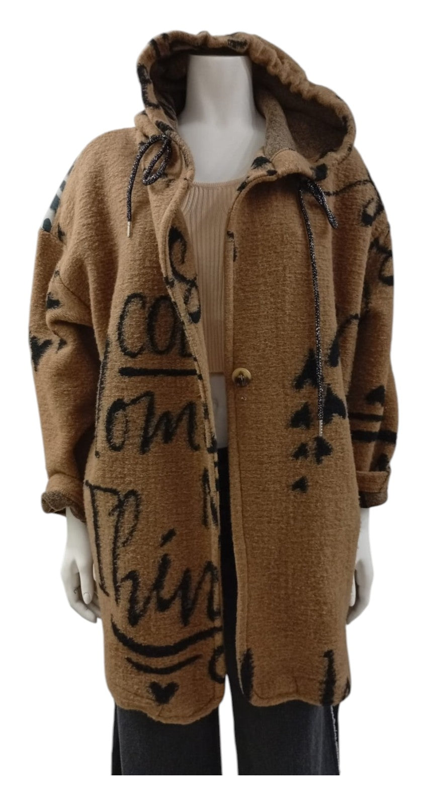 Chaqueta Italiana Animal Print Estampado Corazon