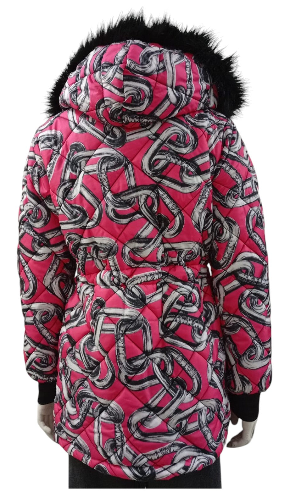 Parka Turca Estampado Cadenas con Capucha Chiporro