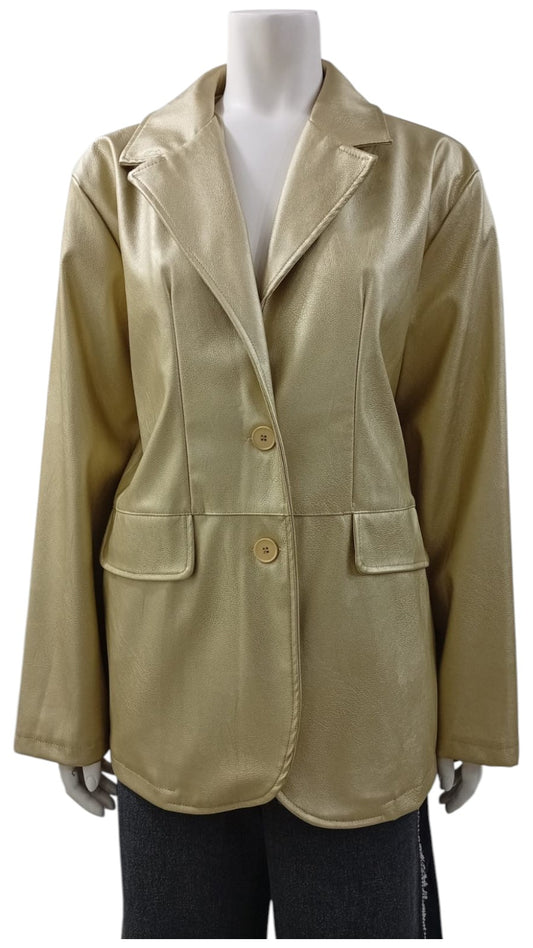 Chaqueta Italiana Dorada – Elegancia y Seguridad en Cada Detalle