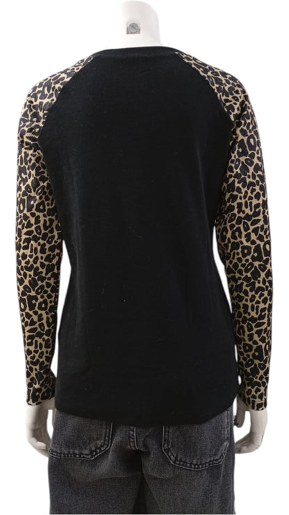 Camiseta Mujer Estampado Brazos Animal Print de Algodón