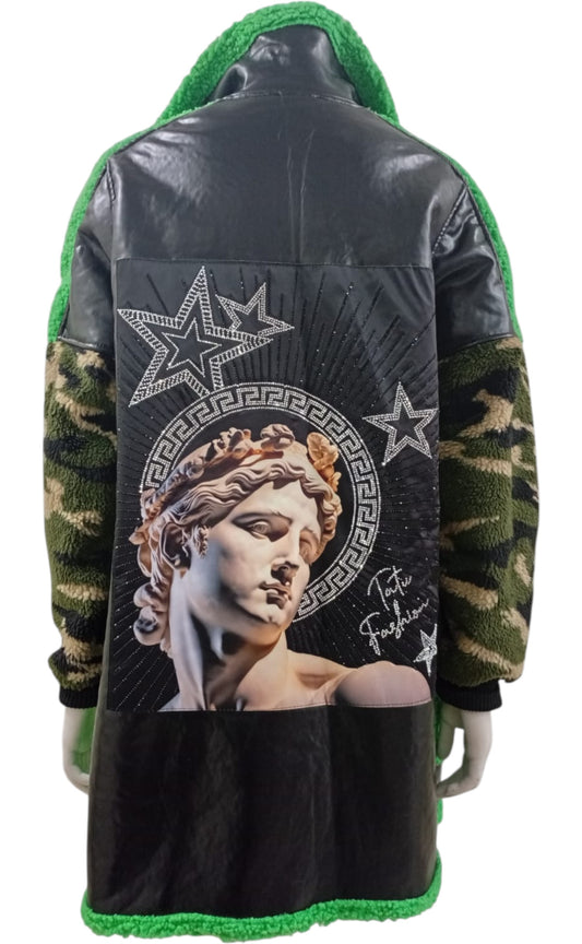 Chaqueta Turca Estampado Dios Apolo – Estilo con arte y brillo