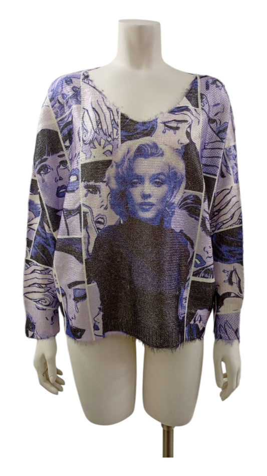Suéter Italiano Marilyn Monroe – Estilo icónico con toque femenino