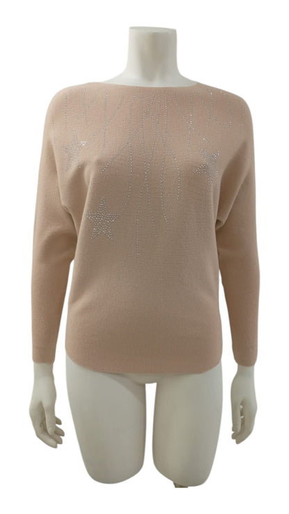 Suéter de Hilo con Estrellas Brillantes – Color, brillo y estilo en una sola prenda
