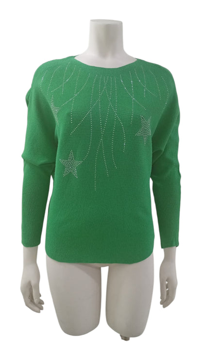 Suéter de Hilo con Estrellas Brillantes – Color, brillo y estilo en una sola prenda