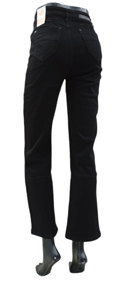 Jeans Denim Afranelado Tiro Recto – Colores Negro, Gris y Azul