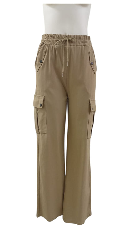 Pantalón Cargo Elasticado – Comodidad y Estilo que se Mueve Contigo